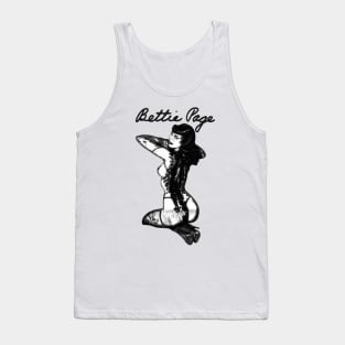 Bettie Page Pin Up Black White Tank Top